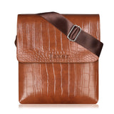 Jaxer Tan Leather Sling Cross Body Travel Office Side Shoulder Bag for Men and Women - JXRSB116