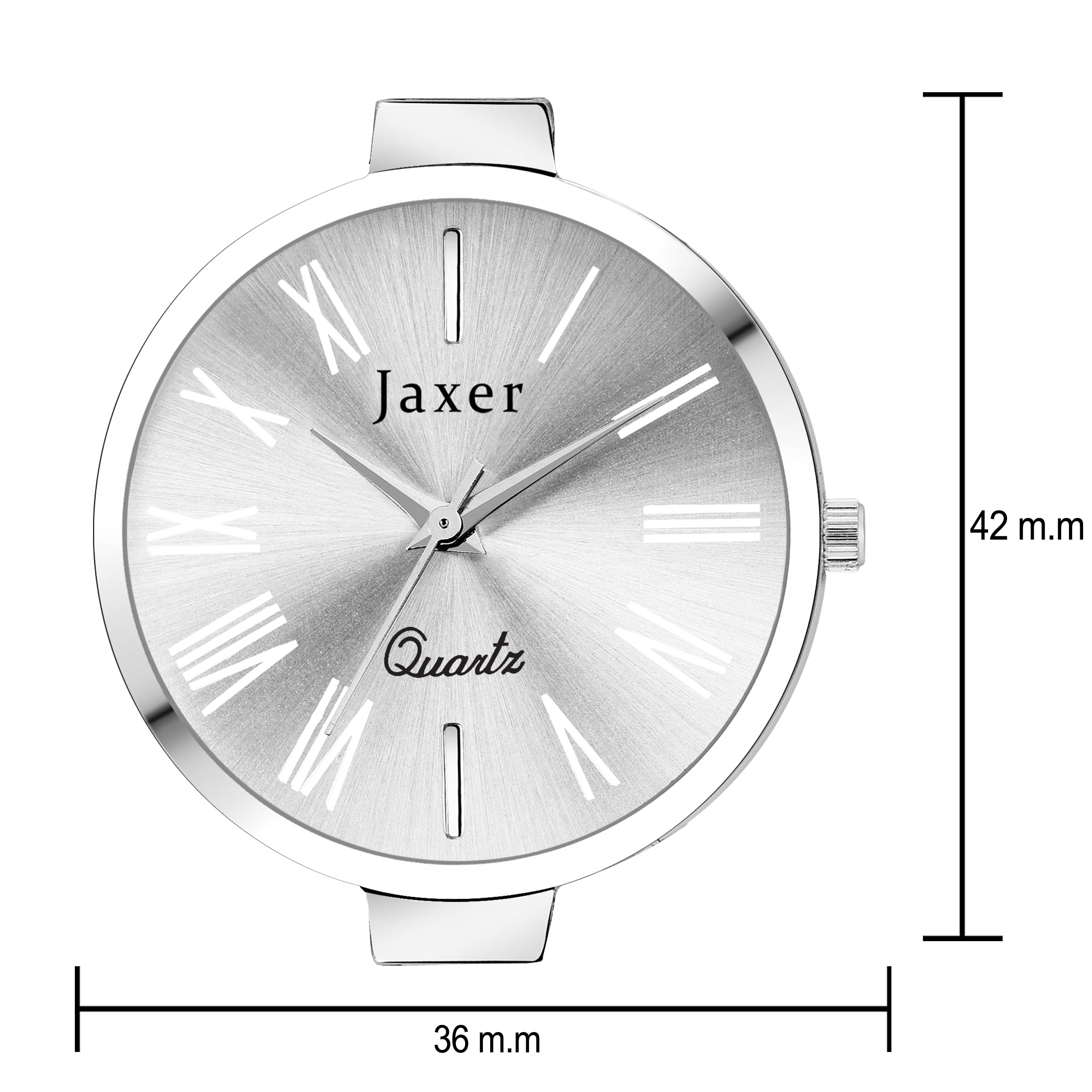 Jaxer Party Silver Steel Chain Analog Watch - For Women JXRW2515