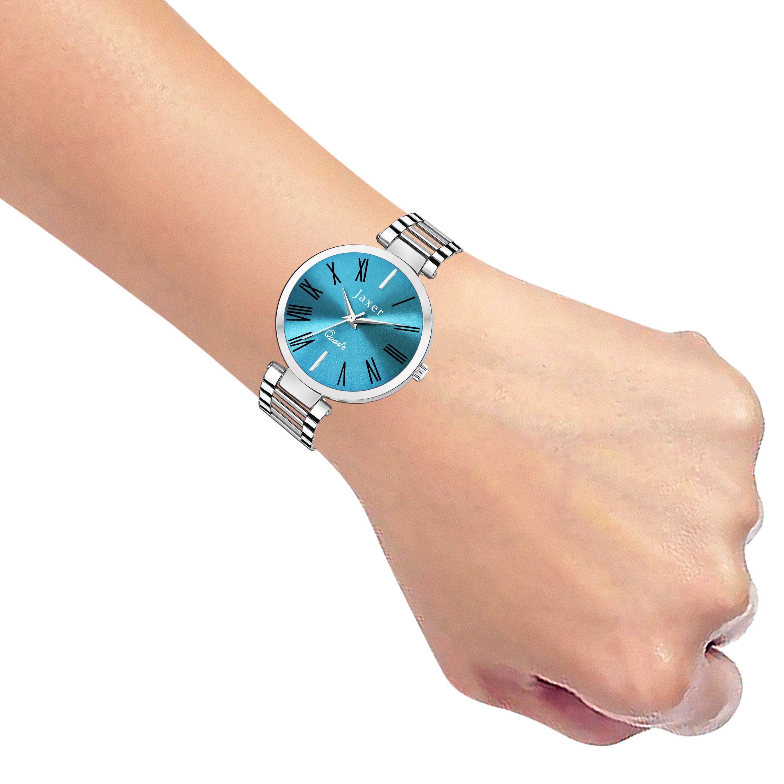 Jaxer Trendy Blue Dial Steel Chain Analog Watch - For Women JXRW2520