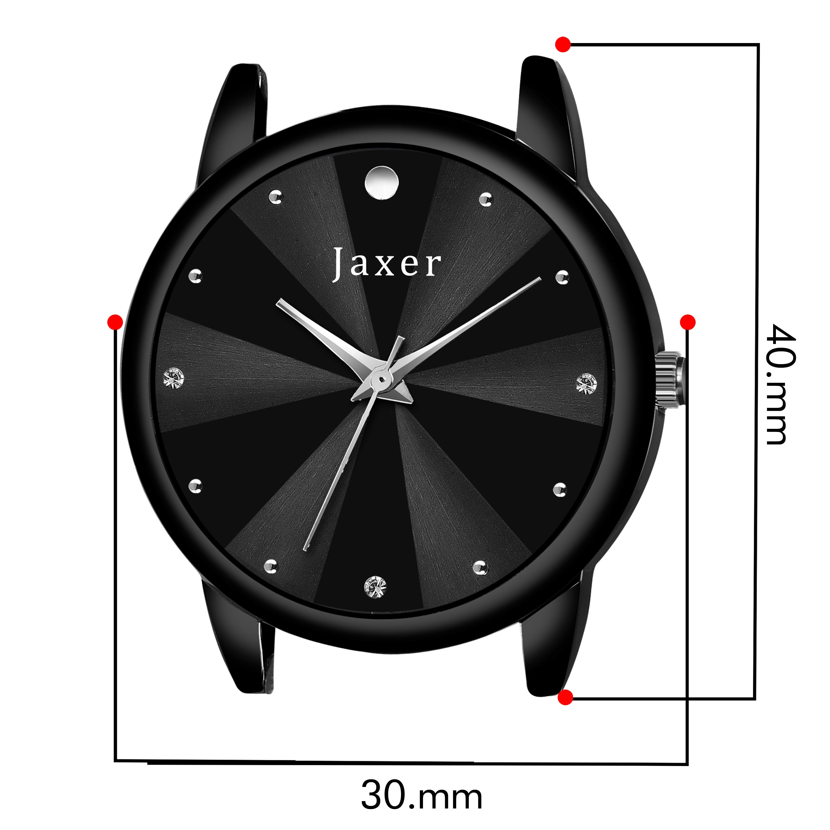 Jaxer Black Leather Strap Analog Wrist Watch For Women - JXRW2573