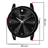 Jaxer Black Leather Strap Analog Wrist Watch For Women - JXRW2573