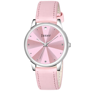 Jaxer Pink Leather Strap Analog Wrist Watch for Women - JXRW2574 - Jainx Store