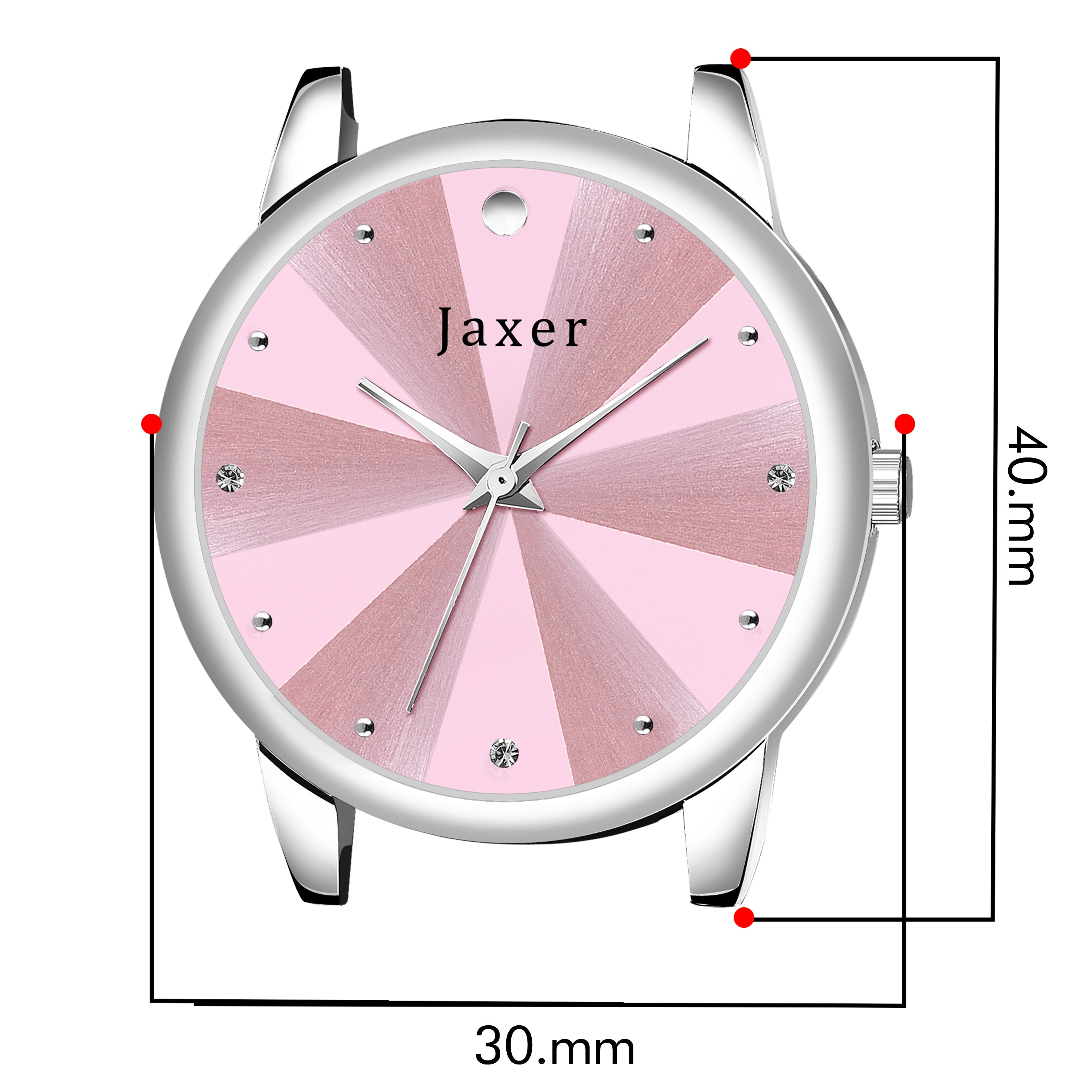 Jaxer Pink Leather Strap Analog Wrist Watch For Women - JXRW2574