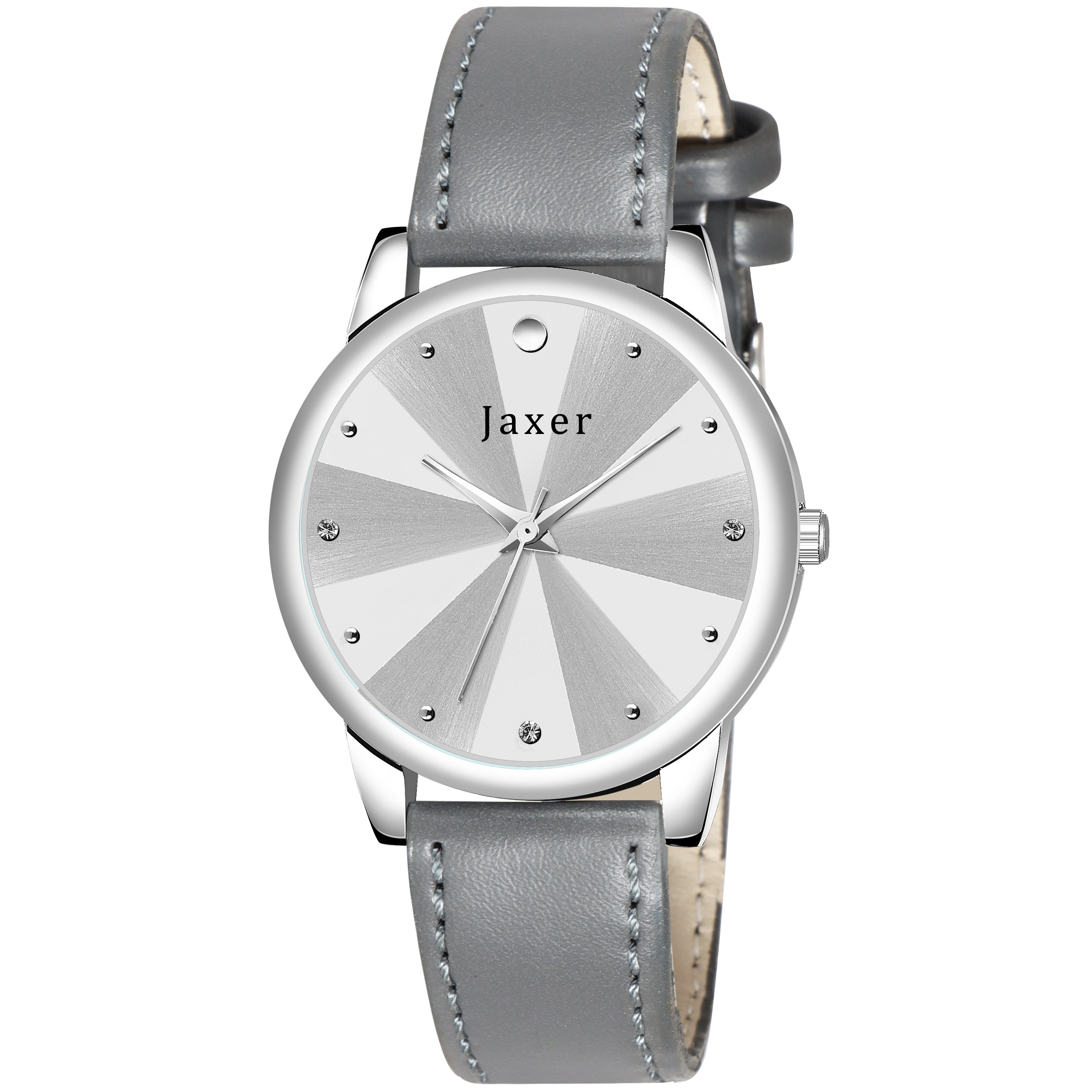Jaxer Grey Leather Strap Analog Wrist Watch for Women - JXRW2575 - Jainx Store