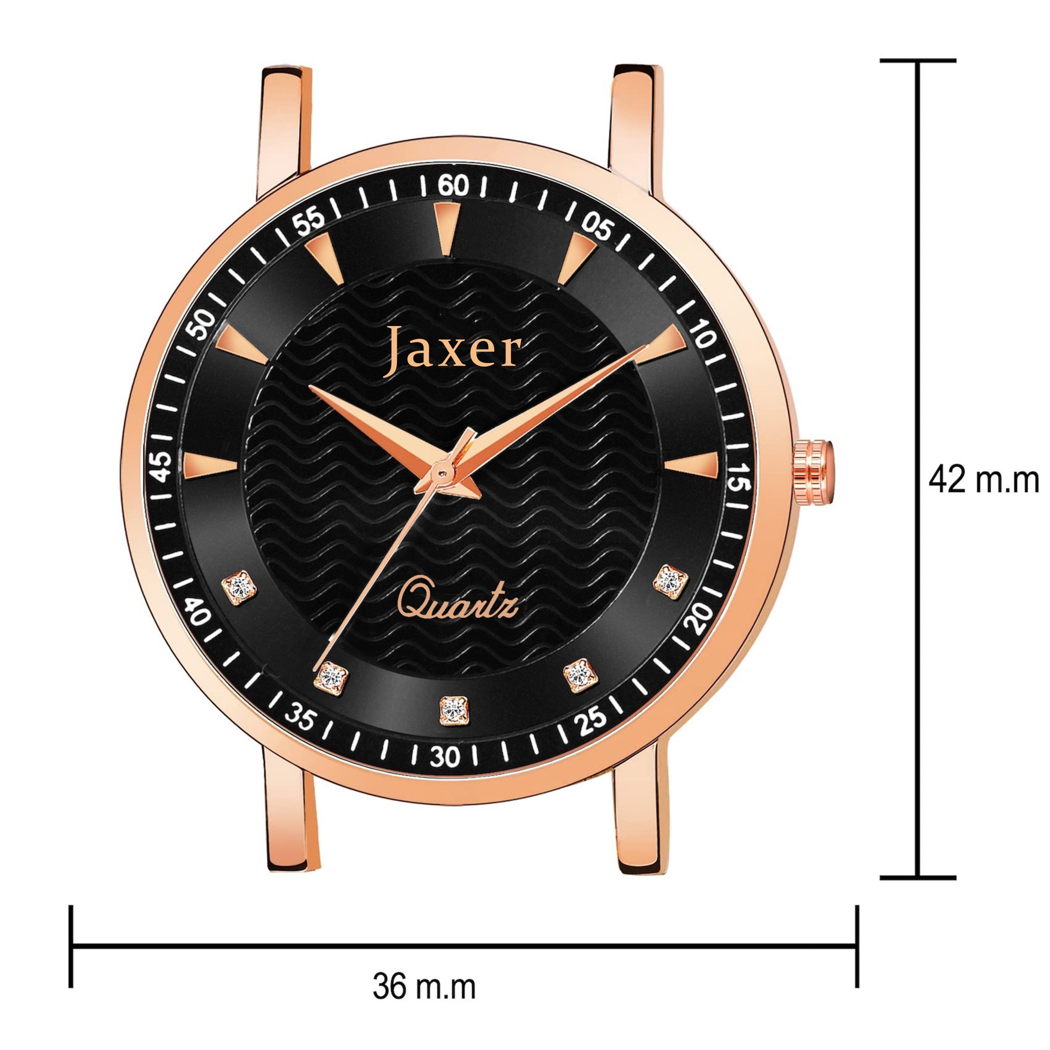 Jaxer Golden Mesh Chain With  Black Dial  Analog Wrist Watch For Women - JXRW2577