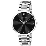Jaxer Black Dial Steel Chain Analog Wrist Watch For Women - JXRW2580