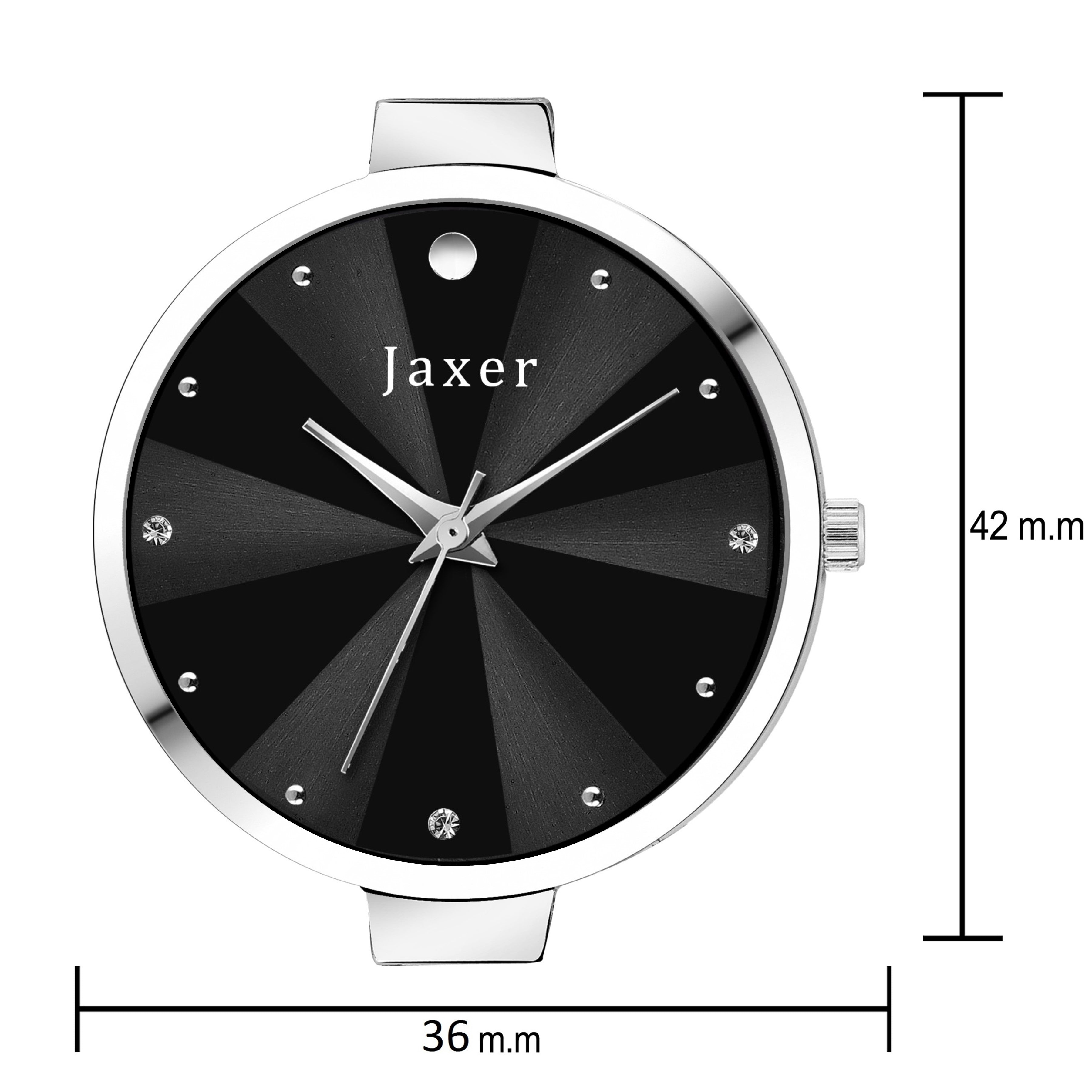 Jaxer Black Dial Steel Chain Analog Wrist Watch For Women - JXRW2580