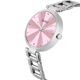 Jaxer Pink Dial Steel Chain Analog Wrist Watch For Women - JXRW2581