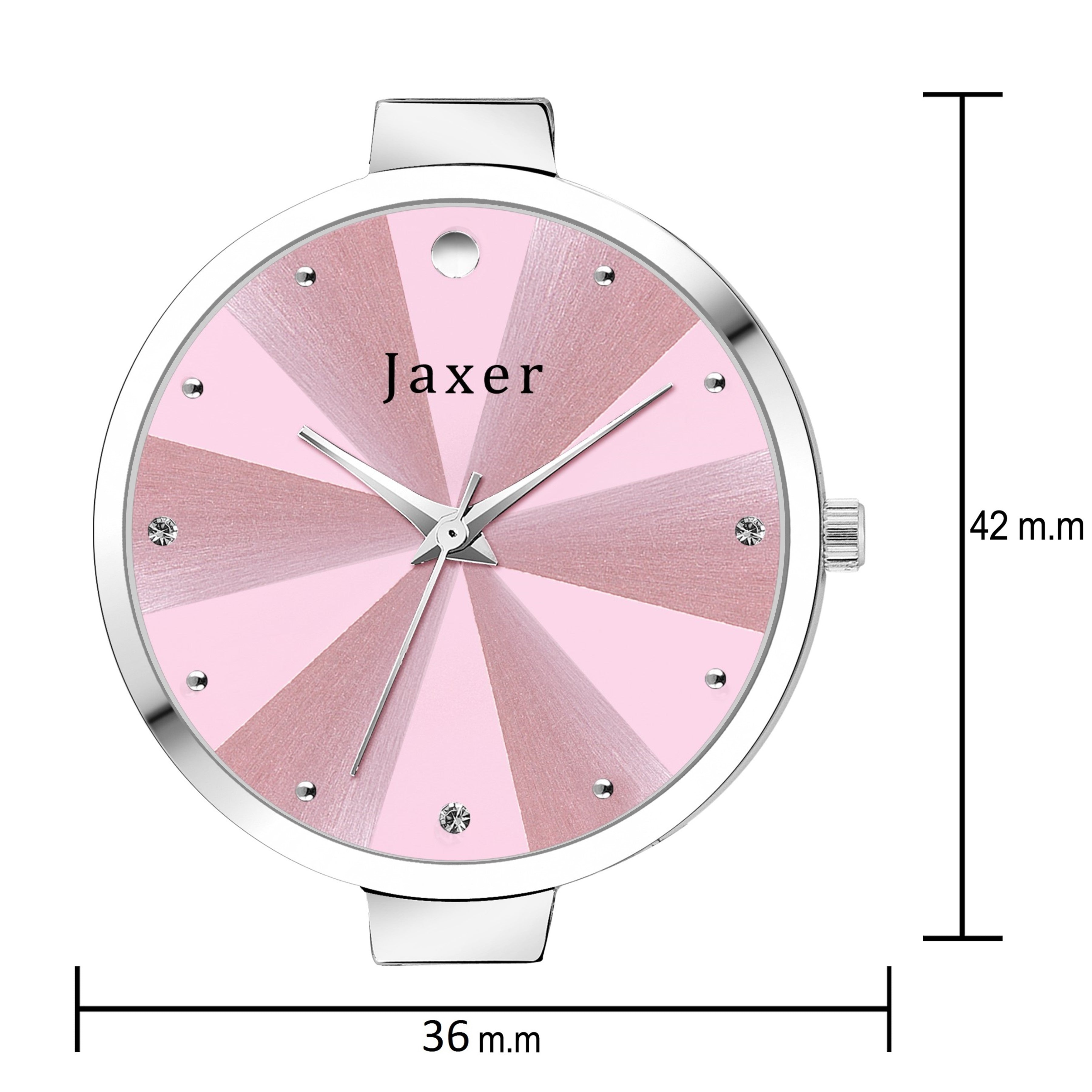 Jaxer Pink Dial Steel Chain Analog Wrist Watch For Women - JXRW2581