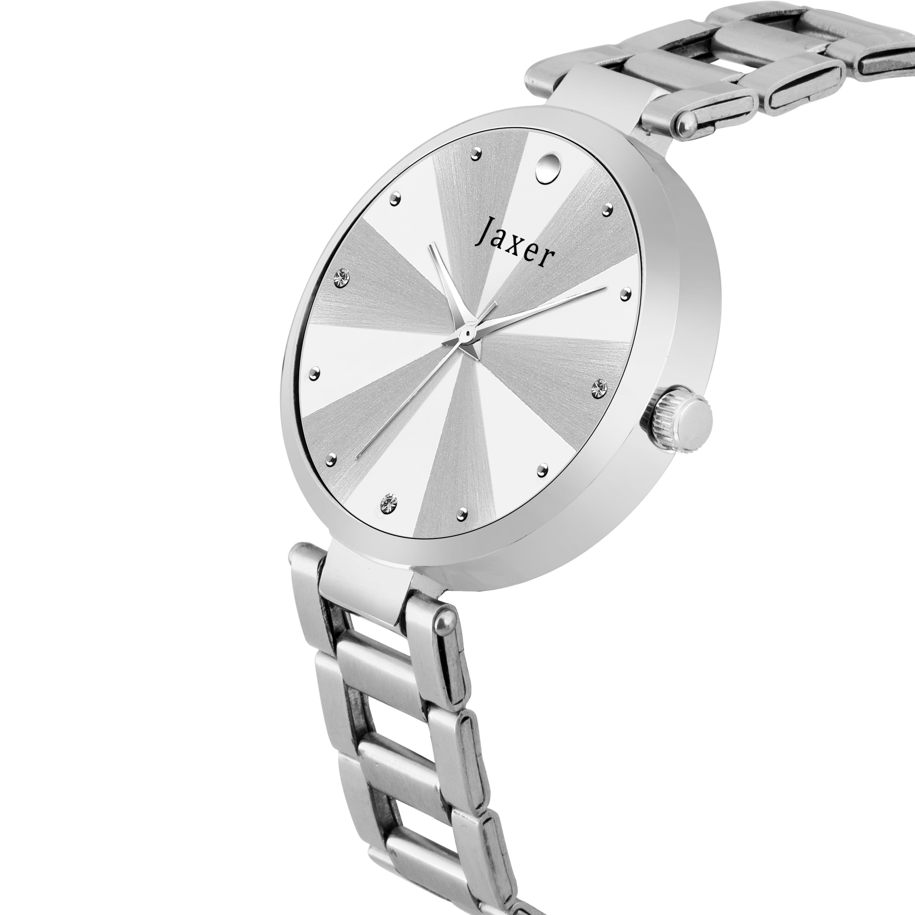 Jaxer Silver Dial Steel Chain Analog Wrist Watch For Women - JXRW2582