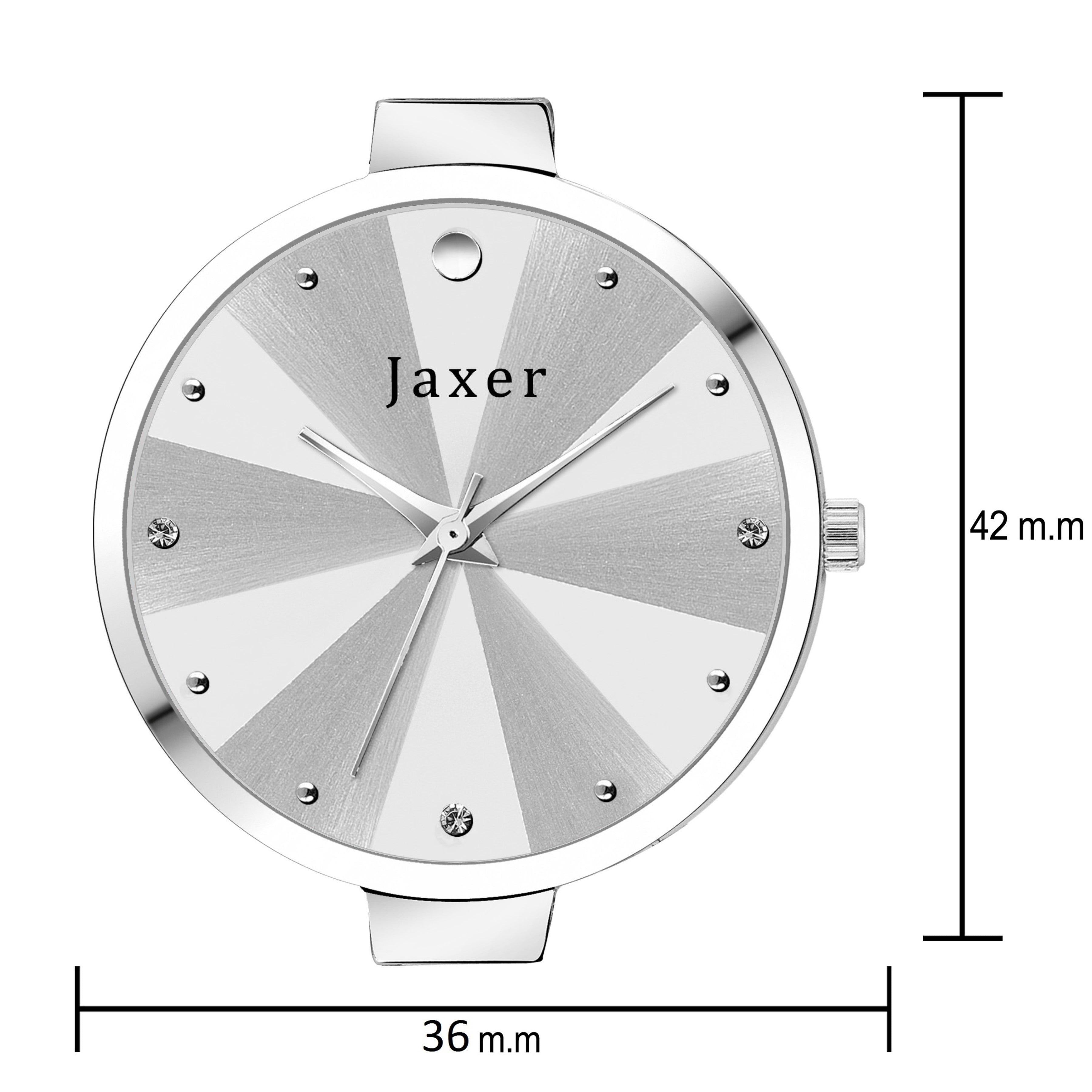 Jaxer Silver Dial Steel Chain Analog Wrist Watch For Women - JXRW2582
