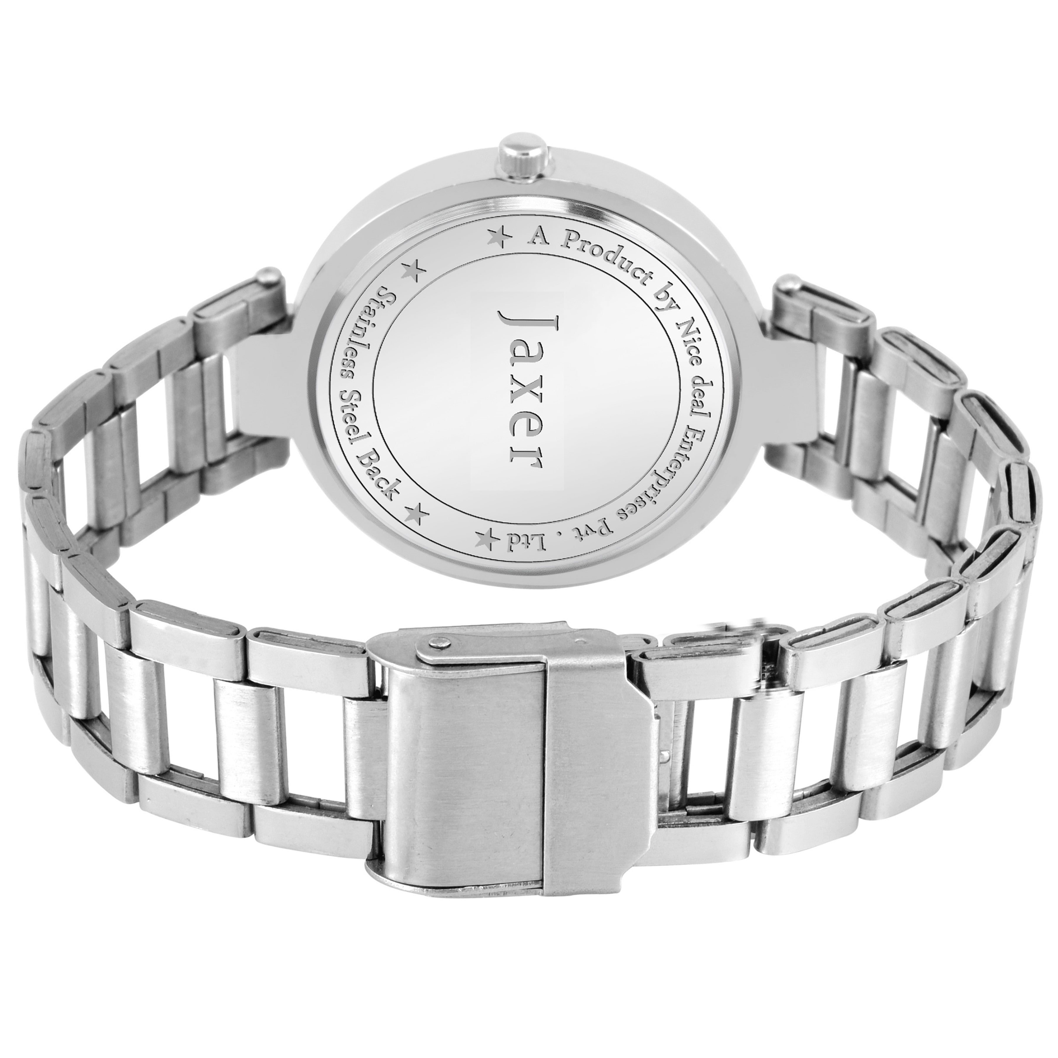 Jaxer Silver Dial Steel Chain Analog Wrist Watch For Women - JXRW2582