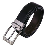 Men Evening, Party, Formal, Casual Black Artificial Leather Reversible Belt - JXBLT101