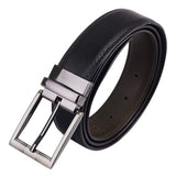Men Evening, Party, Formal, Casual Black Artificial Leather Reversible Belt - JXBLT102