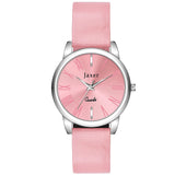 Pink Genuine Leather Strap Analog Watch - For Women JXRW2558