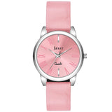 Jaxer Pink Genuine Leather Strap Analog Watch - For Women JXRW2558