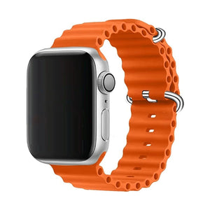 T800 ultra Smart watch with orange silicone strap