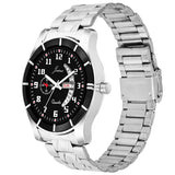 Black Dial Steel Chain Analog Watch for Men