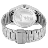 Black Dial Silver Steel Chain Analog Watch For Men