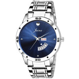  Blue Dial Steel Chain Analog Watch For Men