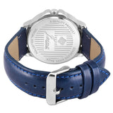 Blue Leather Strap Analog Watch For Men