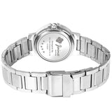 blue dial silver chain watch for women