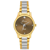 Premium Brown Dial Golden Analog Watch - For Women JW1203