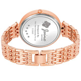 Crystal Studded Rose Gold Bracelet Analog Watch For Women