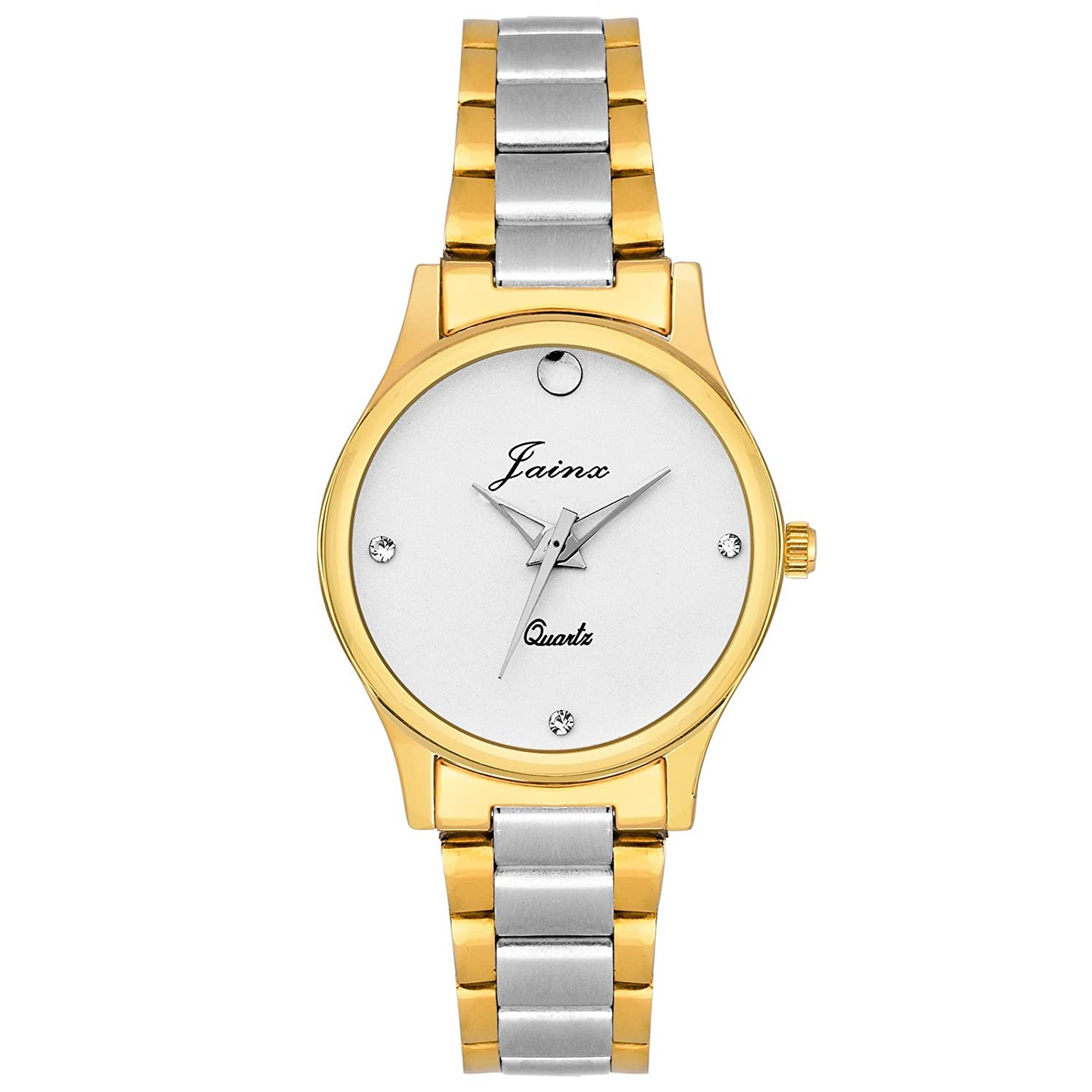 Premium White Dial Golden Chain Analog Watch - For Women JW1204 - Jainx Store