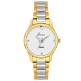Premium White Dial Golden Chain Analog Watch - For Women JW1204