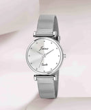 jainx Silver Steel Mesh Chain Analog Watch  For Women