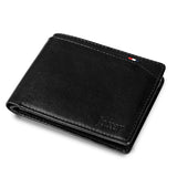 Men Casual, Formal Black Artificial Leather Wallet  (6 Card Slots)