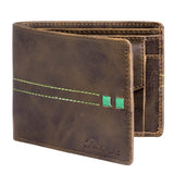 Men Casual Brown Genuine Leather Wallet - Mini  (3 Card Slots)