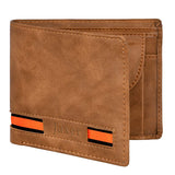 Men Trendy Brown Genuine Leather RFID Wallet - Mini  (3 Card Slots)