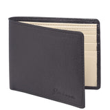 Men Formal Black Artificial Leather Wallet - Mini  (6 Card Slots)