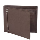 Men Formal Brown Artificial Leather Wallet - Mini  (4 Card Slots)