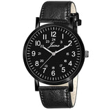 Men's Black Dial Leather Strap Analog Watch - JM7145 - Jainx Store