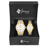 jainx Premium Analogue Couple Watch (White Dial Multicolour Colored Chain) - Jainx Store