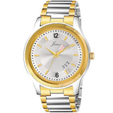 Silver Dial Day and Date Functioning Analog Watch - For Men JM1173 - Jainx Store