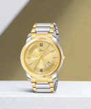 Premium Day and Date Function Golden Dial Analog Watch For Men