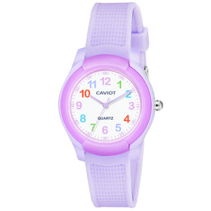 CAVIOT Kids Series Purple Analogue Wrist Watch for Boys and Girls