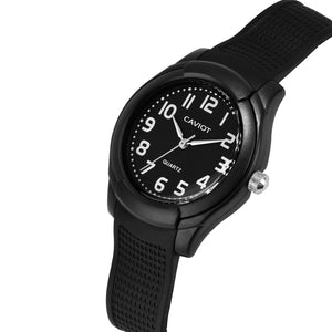 CAVIOT Kids Series Black Analogue Wrist Watch for Boys and Girls