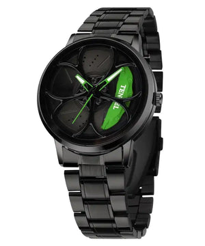 Green and Black Dial gyro watch for men