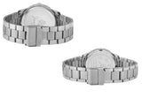 Jainx Couple'S Black Dial Steel Chain Analog Watch - JC423