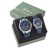 Jainx Stylish Couple'S Denim Strap Analog Watch - JC439