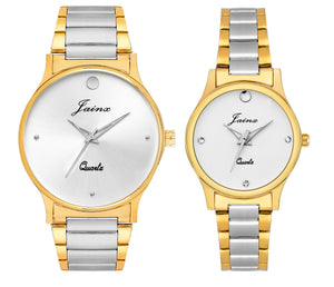 Jainx Couple'S Bandhan Premium Silver Dial Analog Watch - JC443