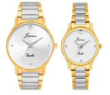 Jainx Couple'S Bandhan Premium Silver Dial Analog Watch - JC443