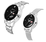 Jainx Couple'S Black Dial Day And Date Analog Watch - JC451