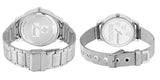 Jainx Couple'S Steel Chain Day & Date Feature Dial Analog Watch - JC452