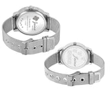 Jainx Couple'S Black Day & Date Function Dial Stainless Steel Chain Analog Watch - JC490